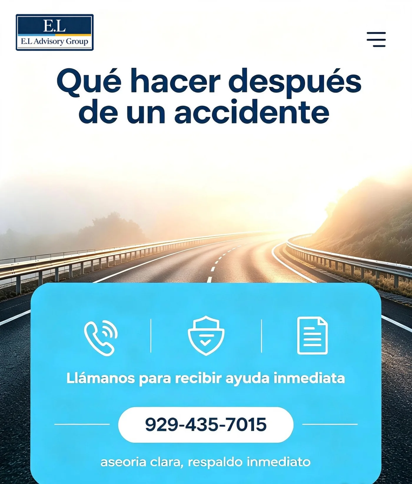 Orientación después de un accidente